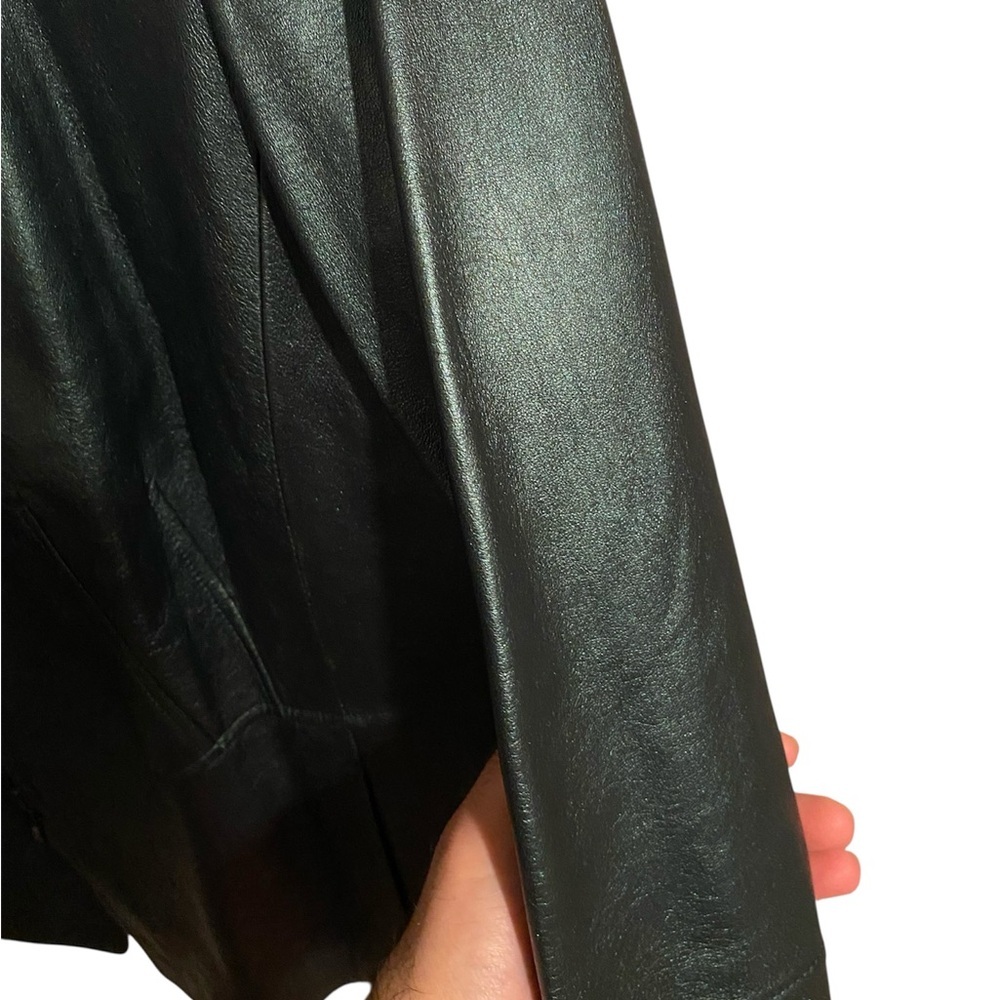 Lafayette 148 New York metallic green lambskin jacket - Picture 9 of 15